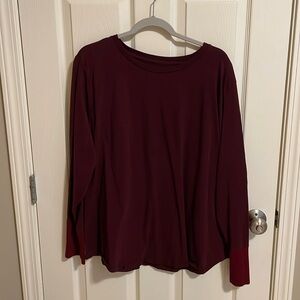 Universal Standard Color Block Cuffs Crewneck Long Sleeve Tee - XL